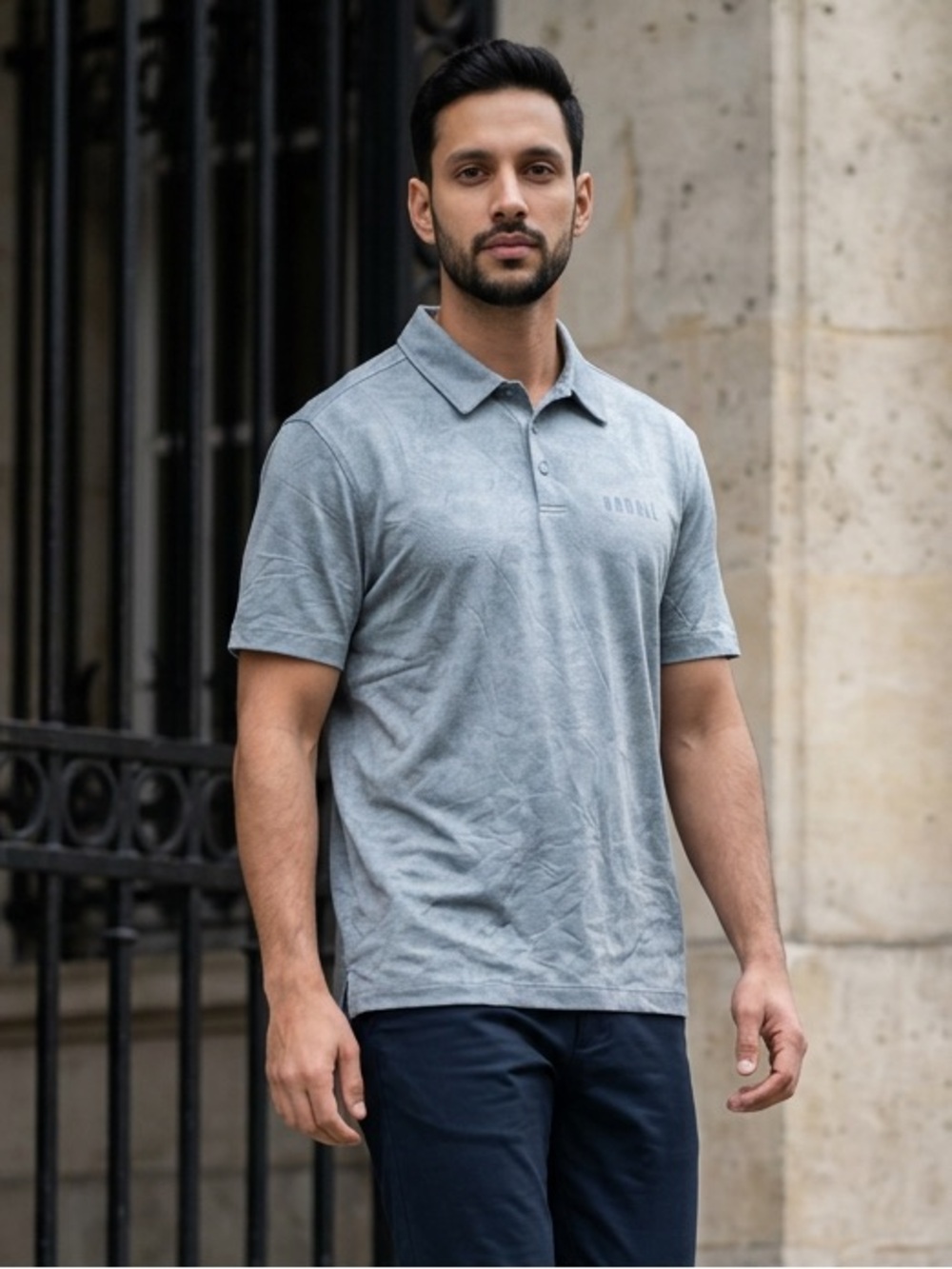 NWOT NOBULL Men’s Big & Tall Slate Blue Polo Moisture Wicking - Size XXXL